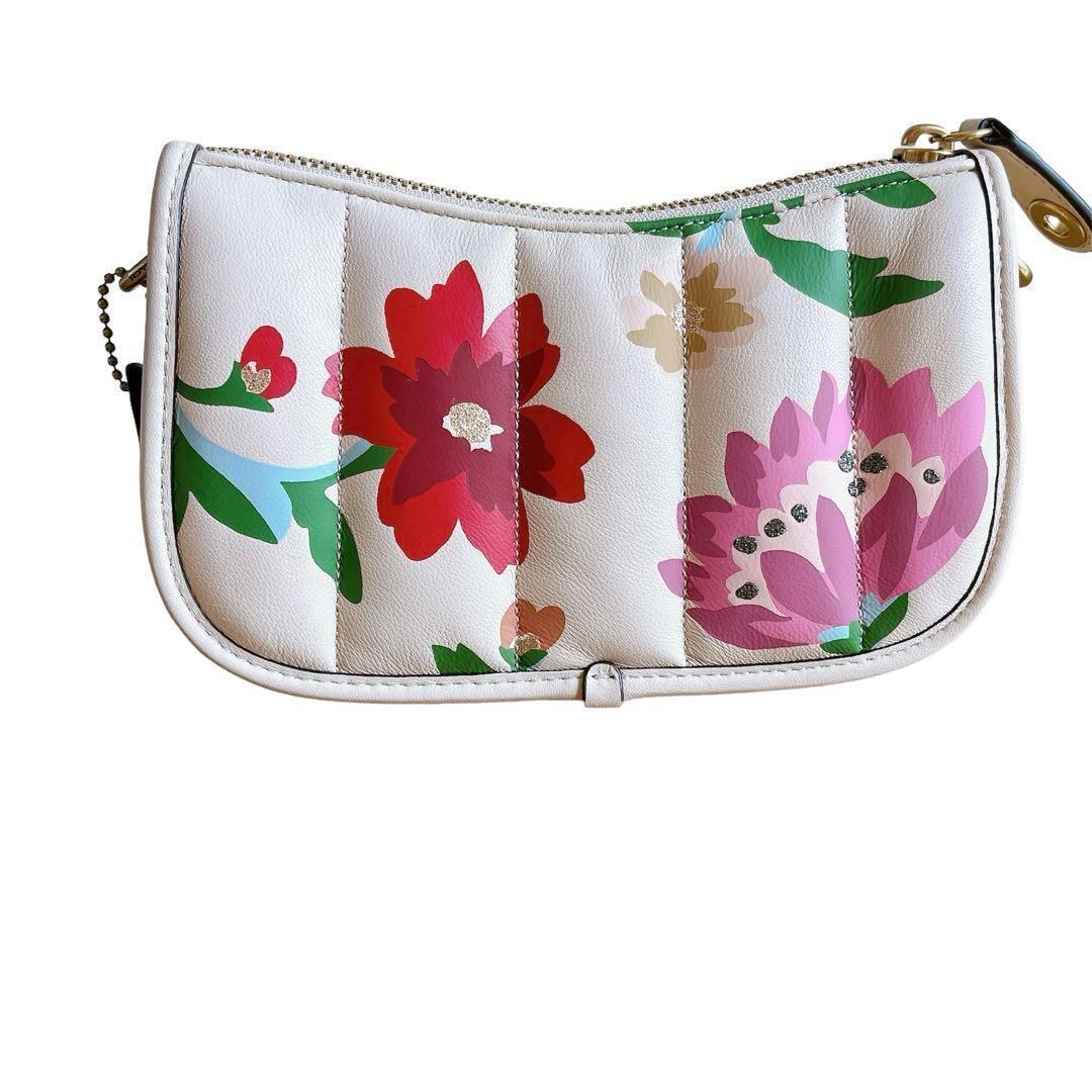 COACH コーチ coach 花柄 ミニ バッグ チェーン 小物入れ ゴールド