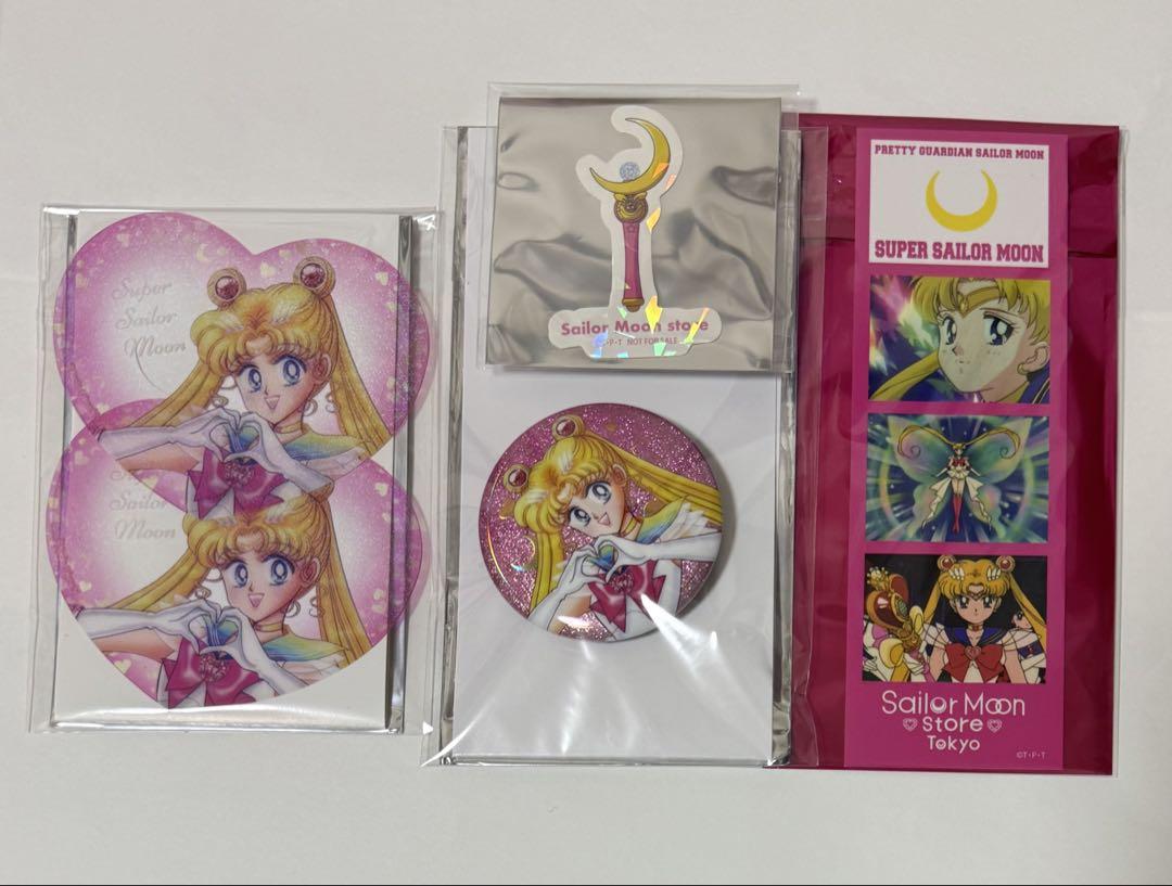 本日限定☆セーラームーン 缶バッジ ハートクリアカード ロングフォトステッカー