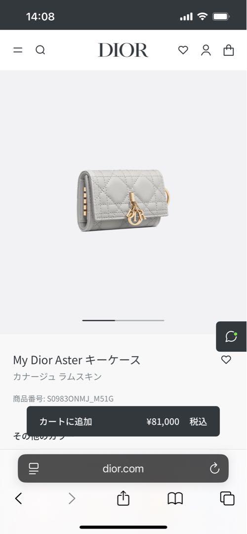 My Dior Aster キーケース グレー