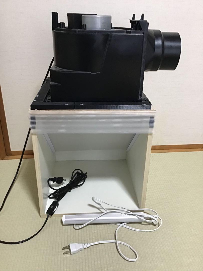 塗装ブース　集塵機 キャリータイプ　化粧板使用 換気扇上設置 (みれす様制作)
