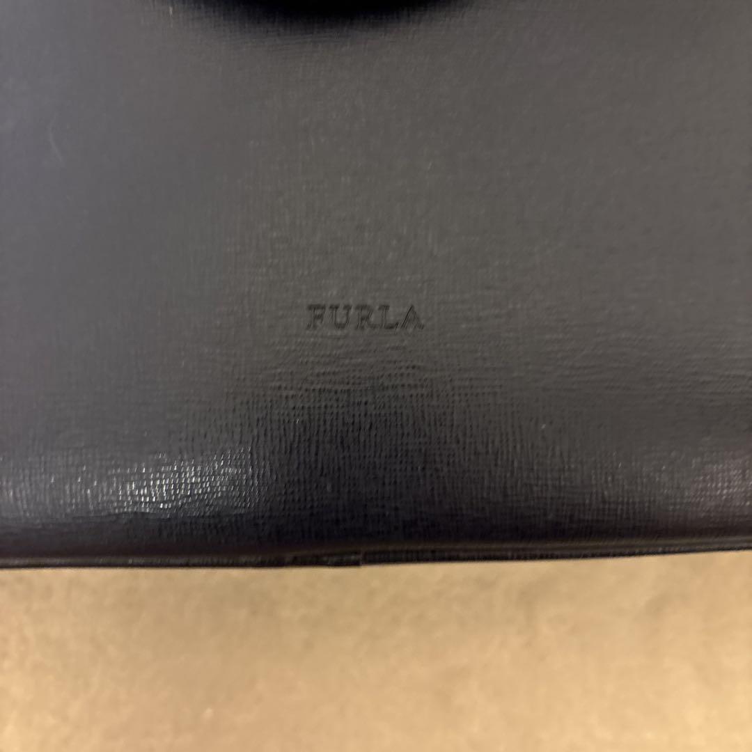 美品⭐️FURLA ネイビー ビジネスバッグ　大容量　多機能　レザー　近年モデル