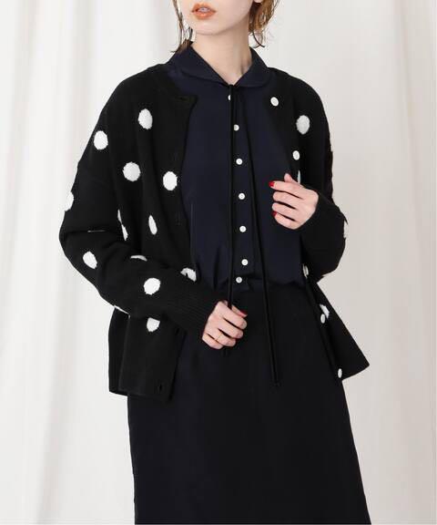 11375円 今季一番 sese DOT柄クルーカーディガン