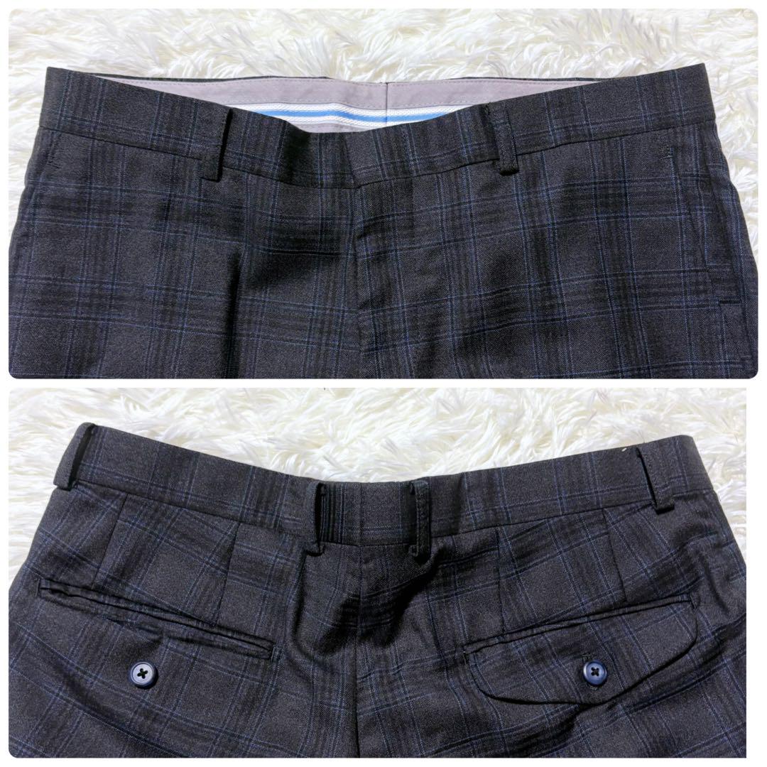 美品】麻布テーラー ワールドトラベラー シルク混 グレン