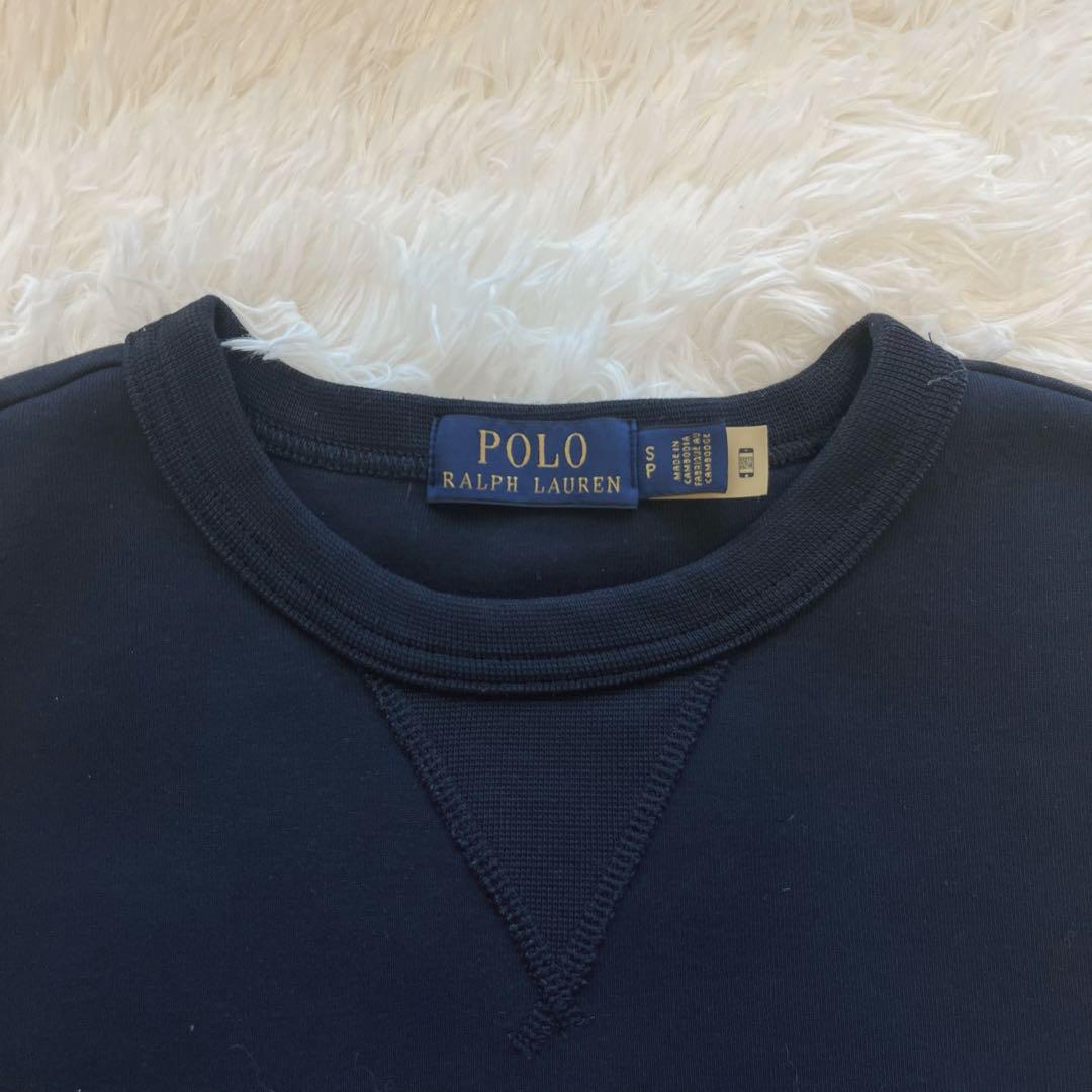 【★安心の定価販売★】 Polo Ralph 現行タグ 美品 半袖 トレーナー ネイビー Lauren トップス