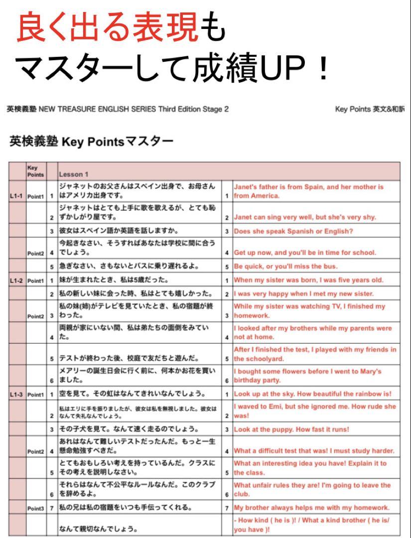 ニュートレジャーステージ1 ニュートレジャーステージ2 ステージ3 中1中2中3