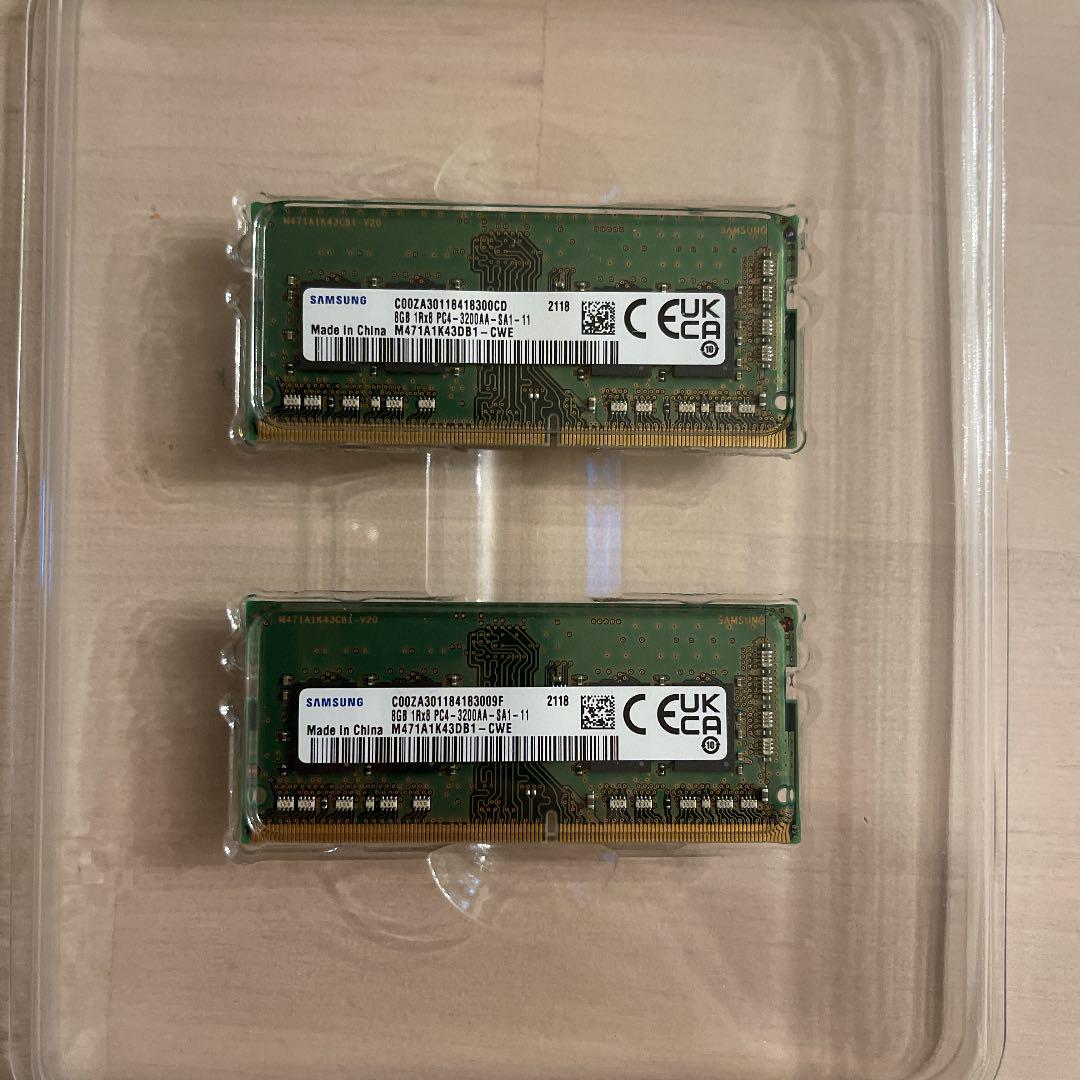 サムスン ノートPC用メモリ DDR4-3200 8GB 2枚セット - メルカリ サムスン ノートPC用メモリ DDR4-3200 8GB 2枚セット - メルカリ