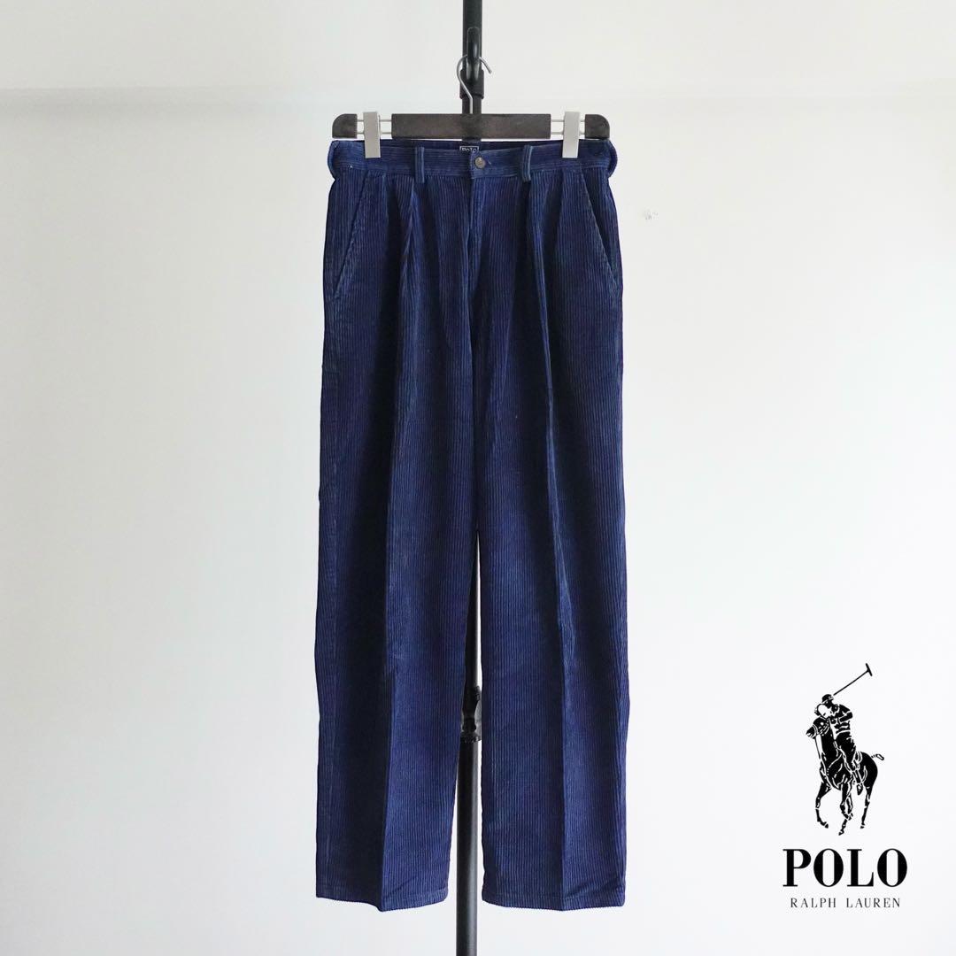 【USA製】Polo RalphLauren コーデュロイ　ネイビー　初期タグ