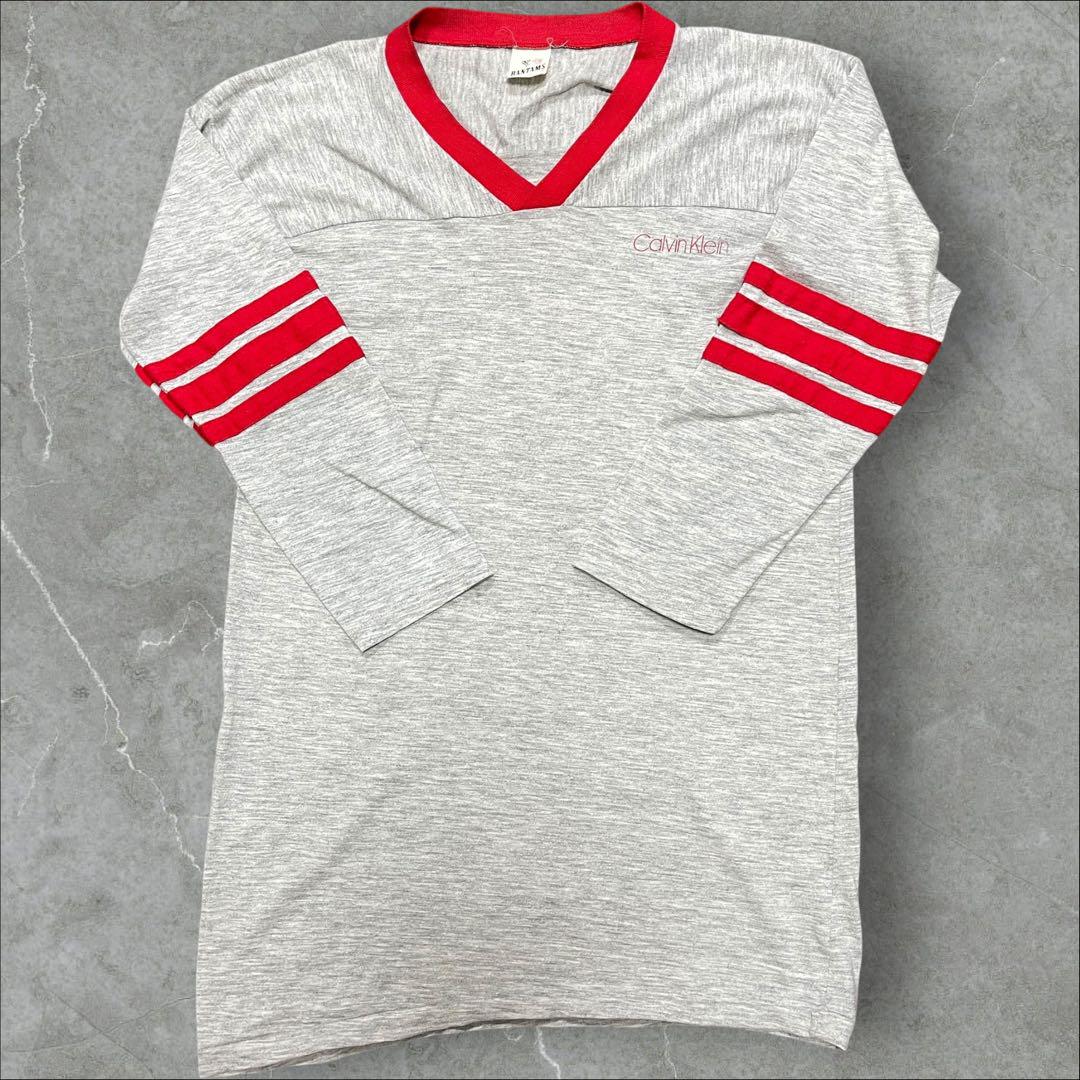 70s 80s カルバンクライン フットボールTシャツ レア USA製