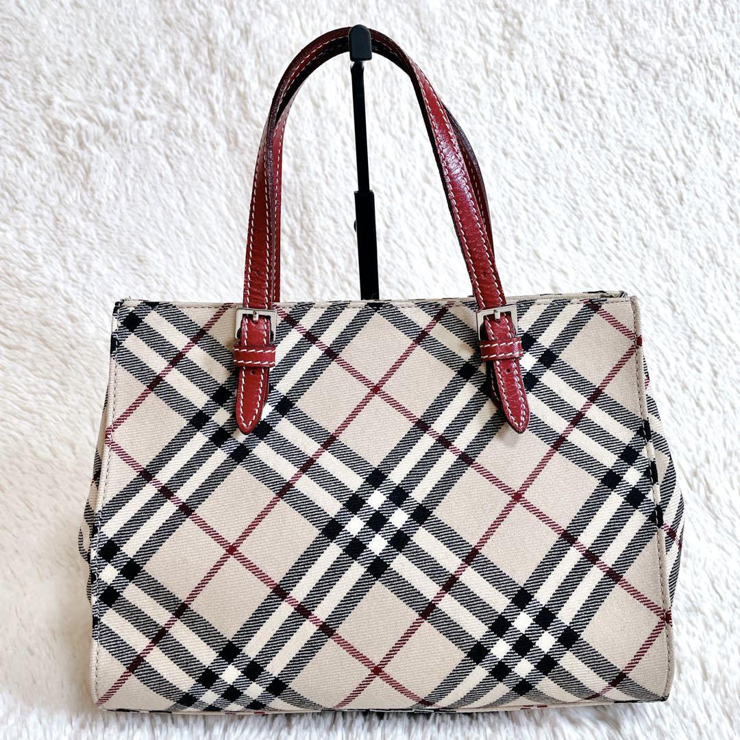 新品 バーバリーブルーレーベル ロゴ ミニハンドバッグ ポーチ Burberry 極美品 バーバリーブルーレーベル ノバチェック ミニ
