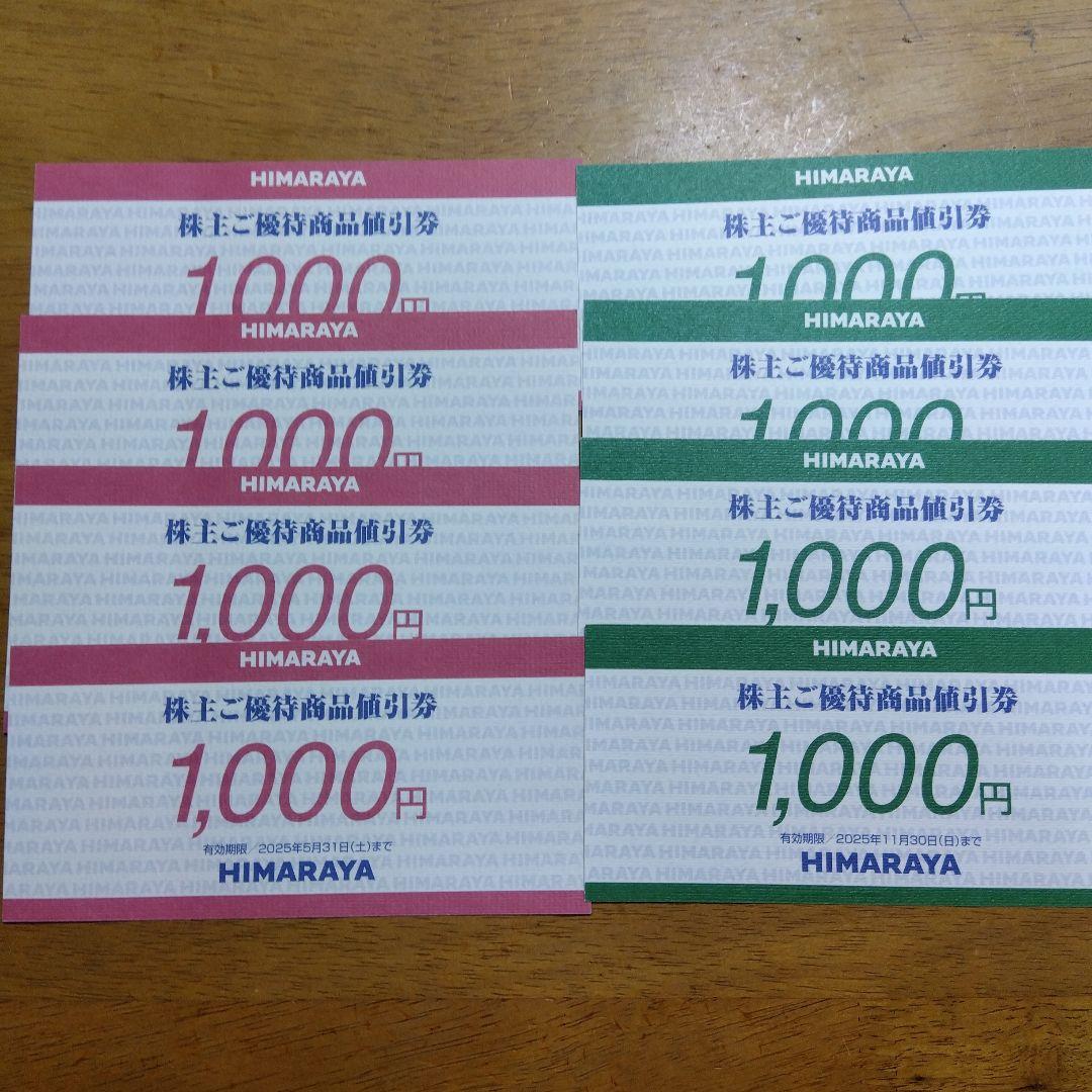 ヒマラヤ株主優待券　8000円分