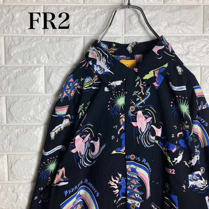 柄プリント】FR2 ファッキングラビッツ 長袖シャツ 柄シャツ アロハシャツ - シャツ