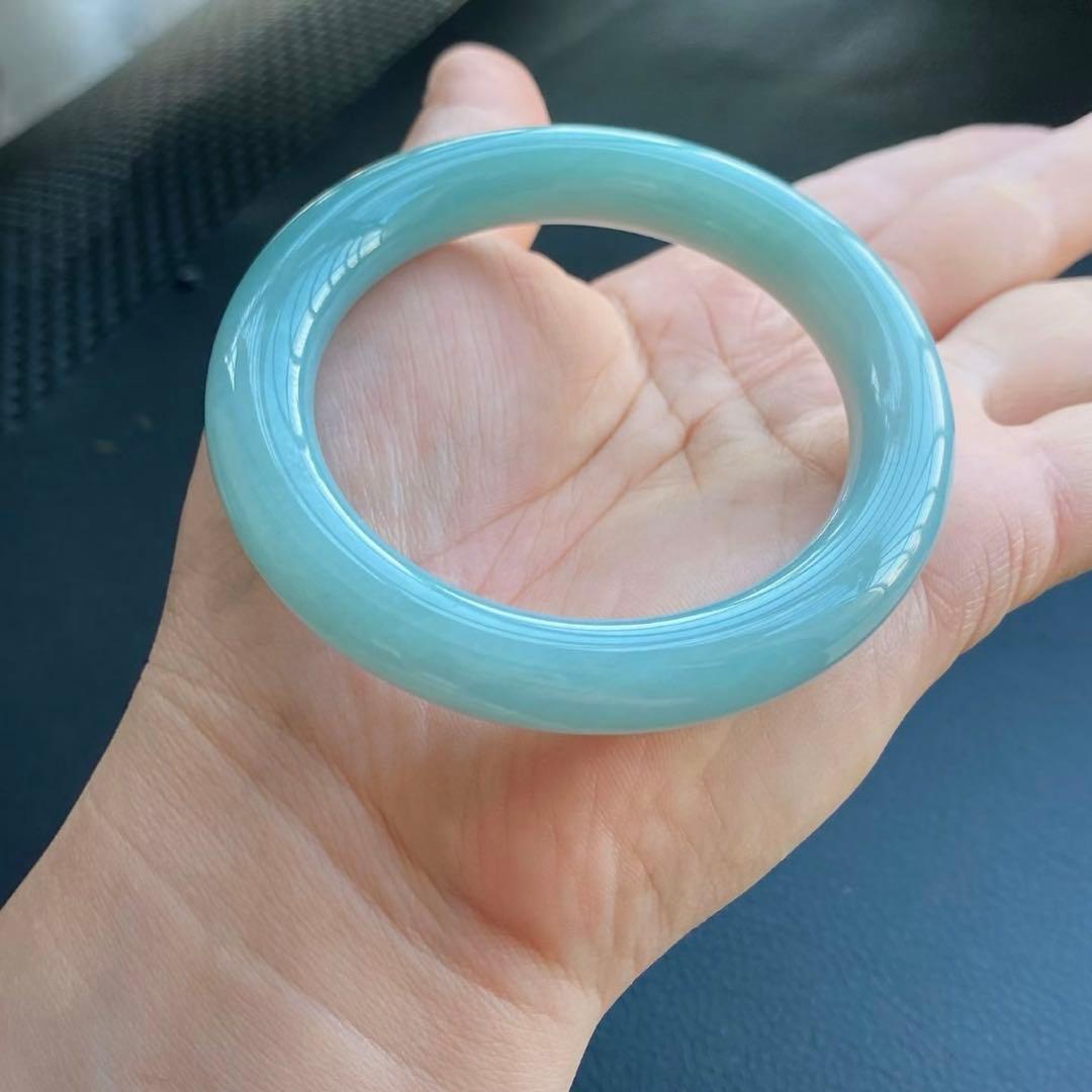 本翡翠、希少、レアミャンマー爽やかブルー〜55.5 本翡翠、希少、レアミャンマー爽やかブルー〜55.5