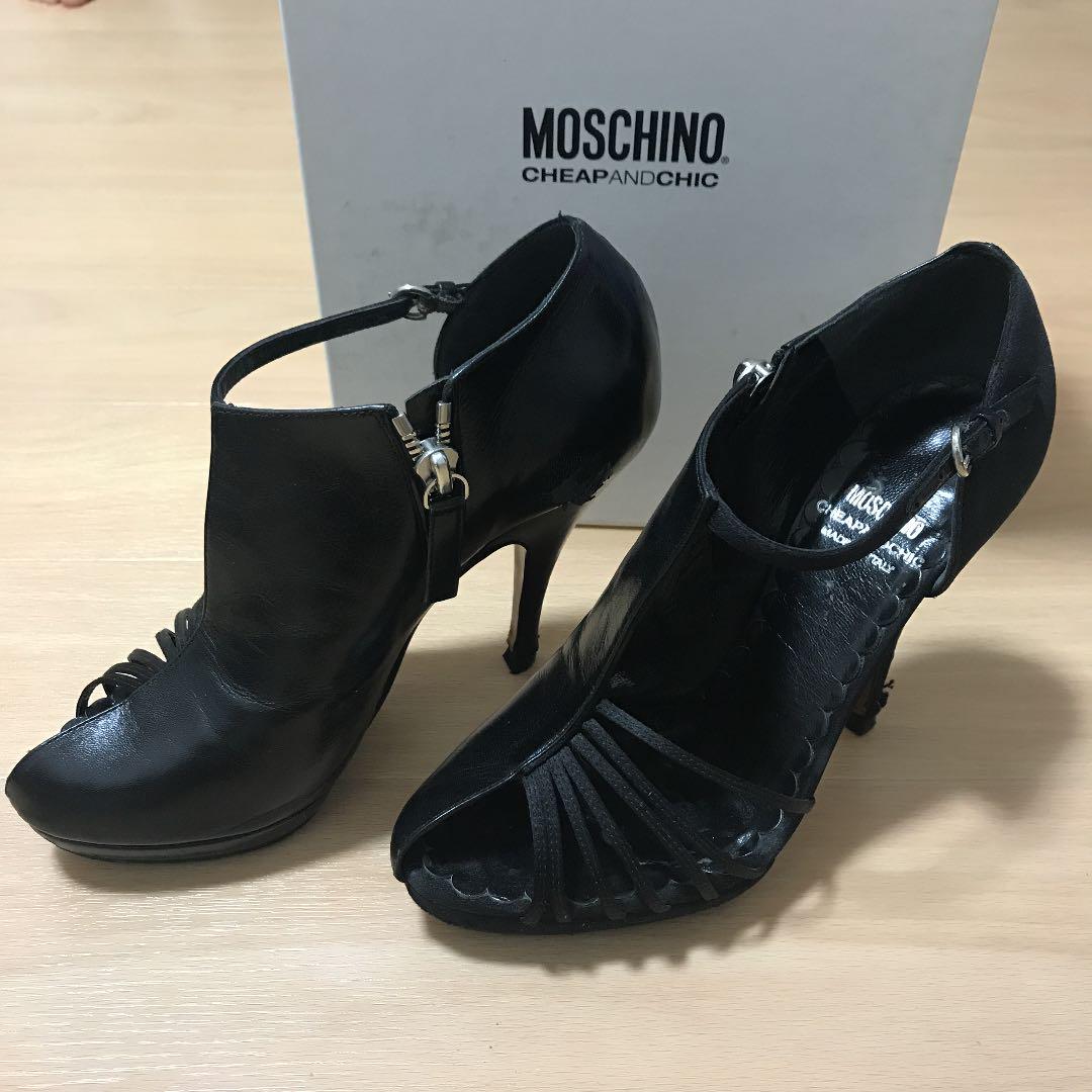 【Moschino】100mmレザーパンプス ☆値下げしました☆MOSCHINO/パンプス