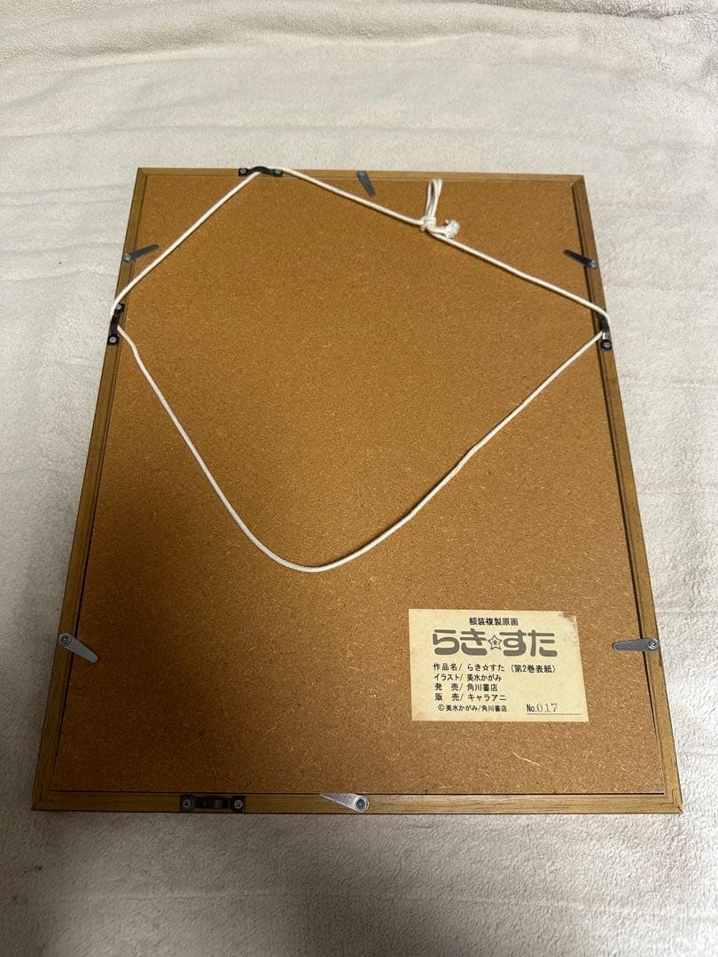中古イラストボード 美水かがみ らき☆すた 額装複製原画 プリントサイン入り 中古イラストボード 美水かがみ らき☆すた 額装複製原画 プリント