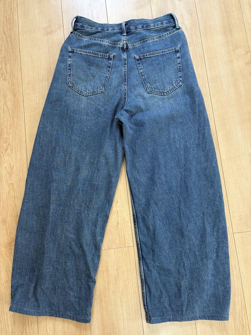 UNIQLO バギーカーブジーンズ 24 67blue 丈短め - メルカリ