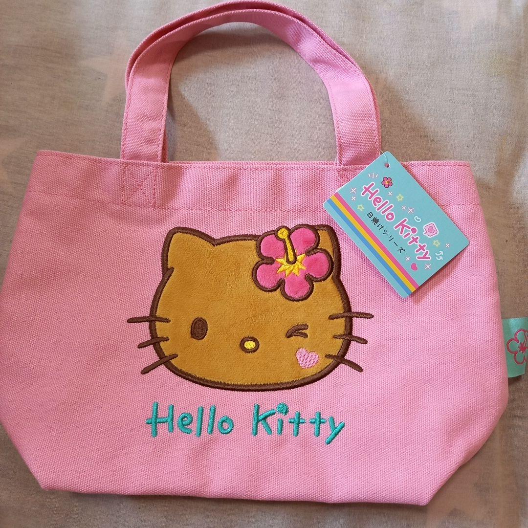 【新品未使用】日焼けキティー　ミニトートバッグセット SANRIO 日焼けハローキティミニトートバッグ | LUCY