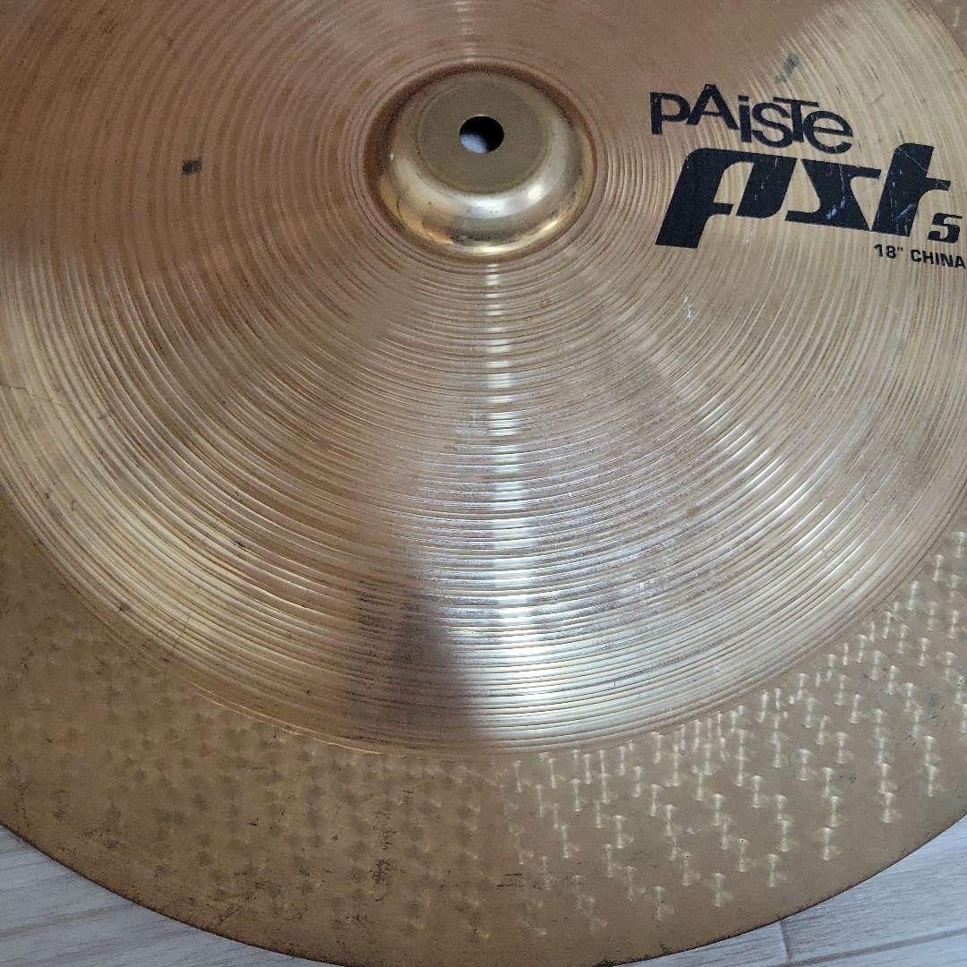 PAISTE パイステ PST5N China 18 チャイナシンバル ドラムやや傷や汚れあり WWW_TRAVELLANDINDIA_COM
