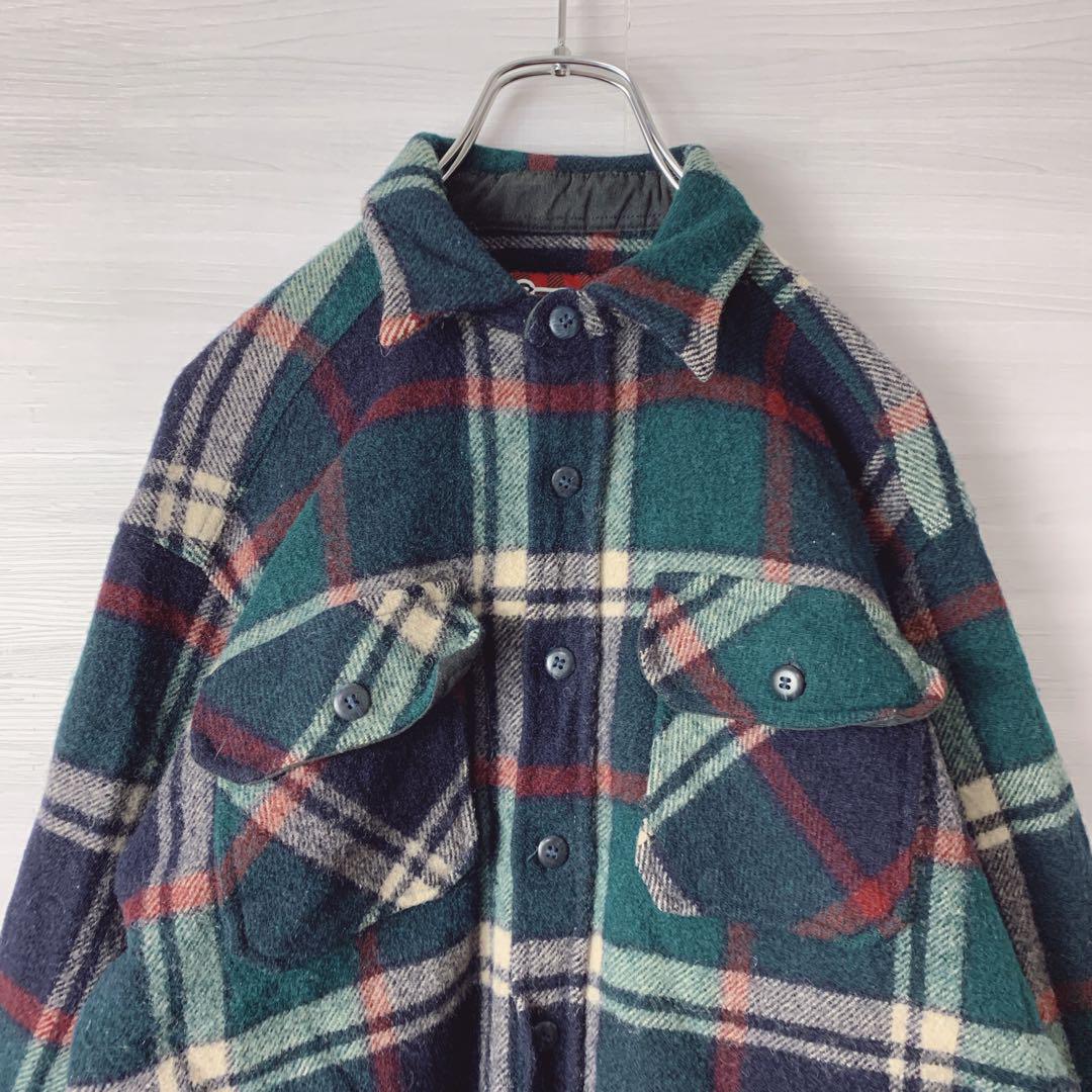 Wool rich ヘビーウェイト　ネルシャツ　ブランケット　メキシコ製　90s