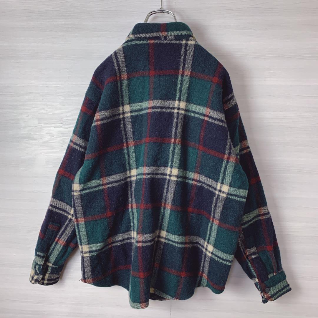 Wool rich ヘビーウェイト　ネルシャツ　ブランケット　メキシコ製　90s
