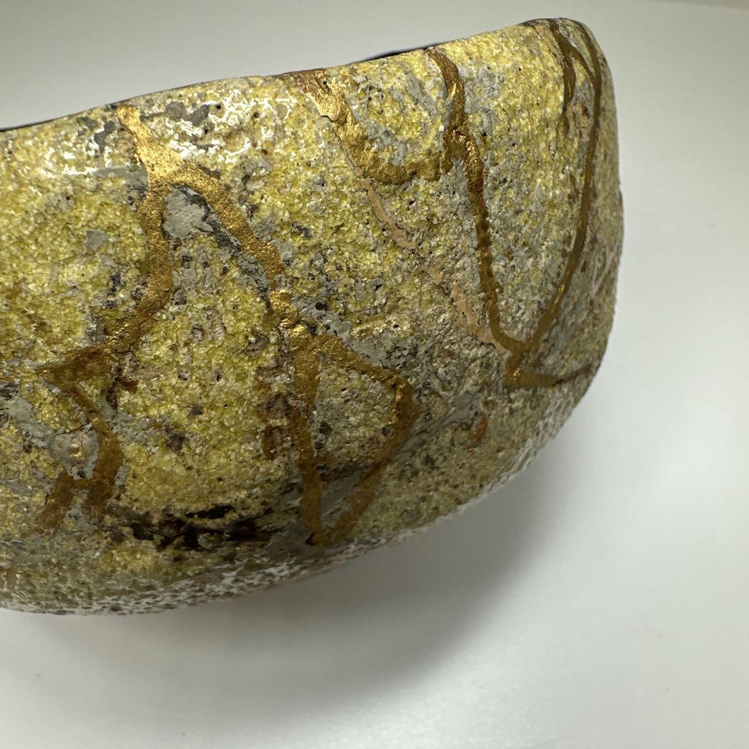 九代　大樋長左衛門　掛分　黒茶碗　共箱　タサオ　東さ7-0420☆2F
