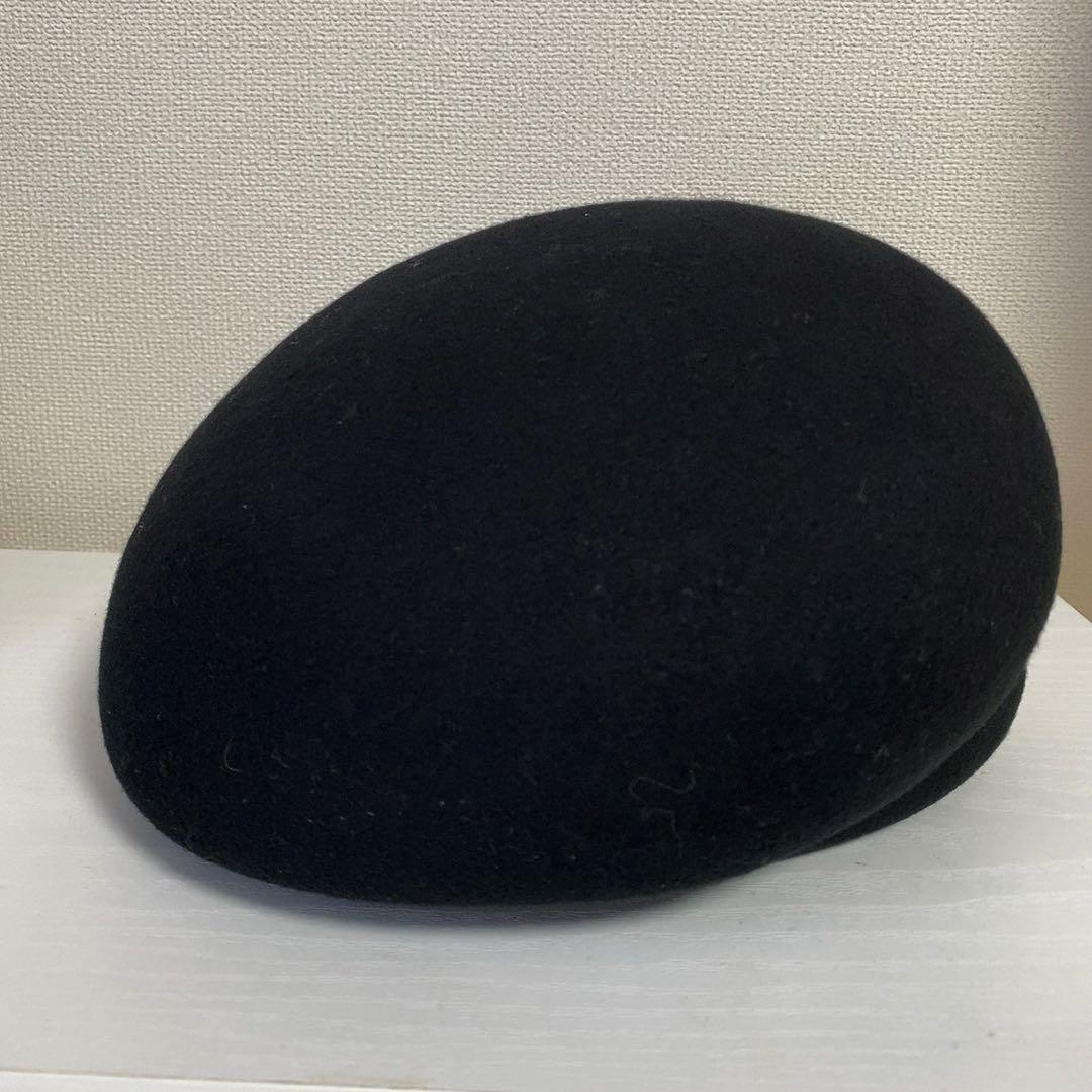 【大人気/美品】CA4LAカシラ キャスケット黒 ブラック ハンチング ベレー帽