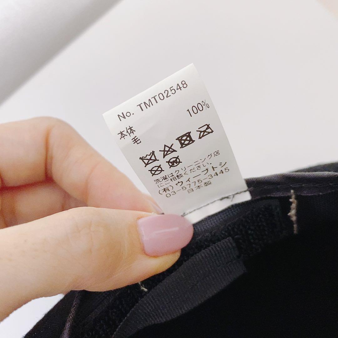 【大人気/美品】CA4LAカシラ キャスケット黒 ブラック ハンチング ベレー帽