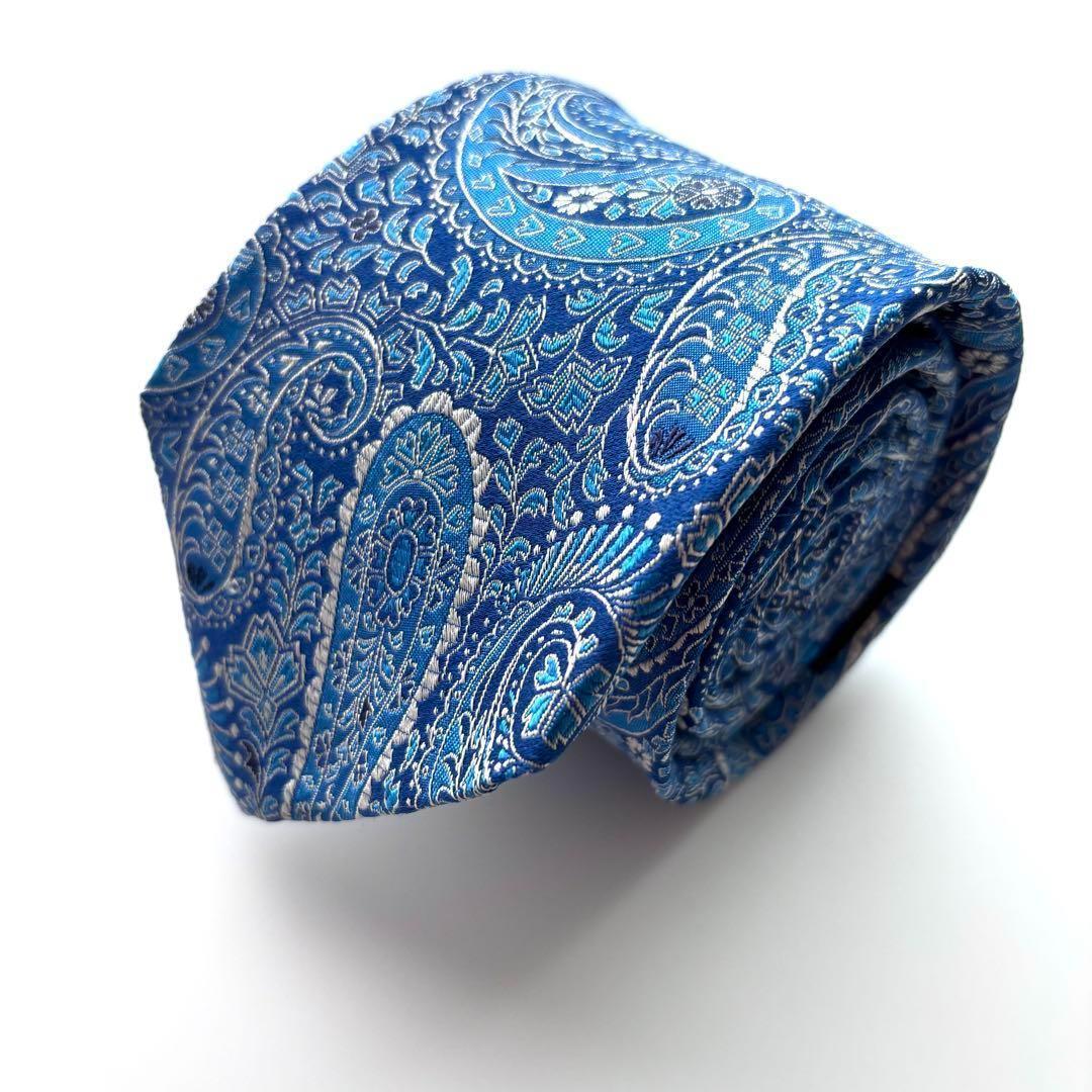 美品꧂ エトロ ネクタイ ジャガード織 花柄 ペイズリー柄