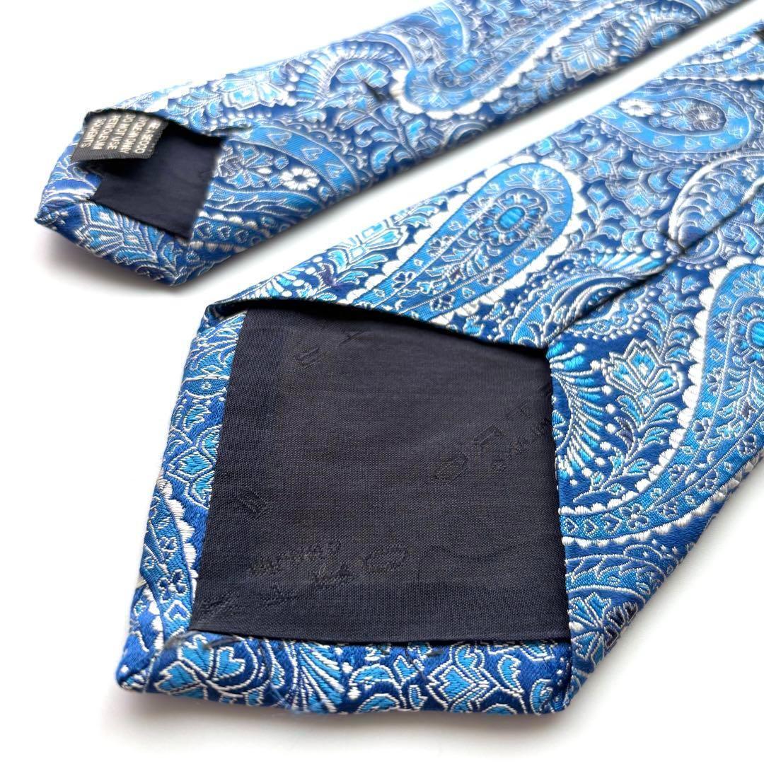 美品 エトロ ETRO ネクタイ ハイブランド ペイズリー柄 ジャガード織り 紺 美品 エトロ ETRO ネクタイ ハイブランド ペイズリー柄