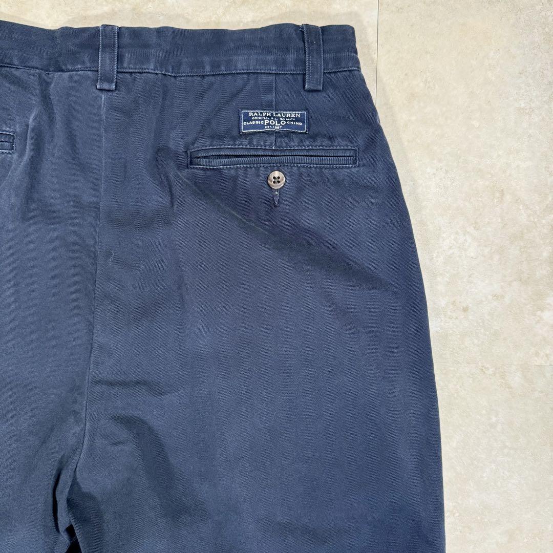90s \"Ralph Lauren\" 2タック チノパンツ w30 l30