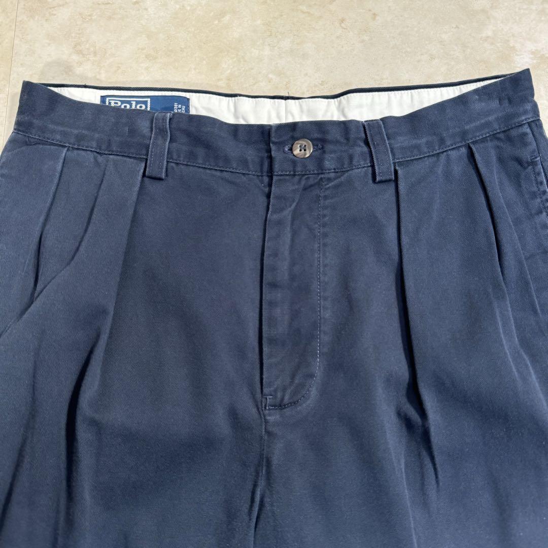 90s \"Ralph Lauren\" 2タック チノパンツ w30 l30