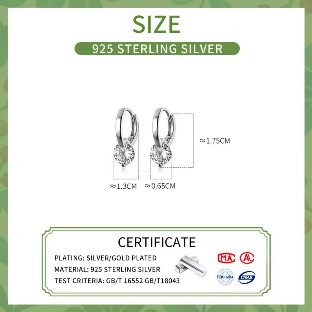 170Pe【フープ】ピアス　ダイヤ　上品　シンプル　S925　K18コート 170Pe【フープ】ピアス ダイヤ 上品 シンプル S925 K18コート
