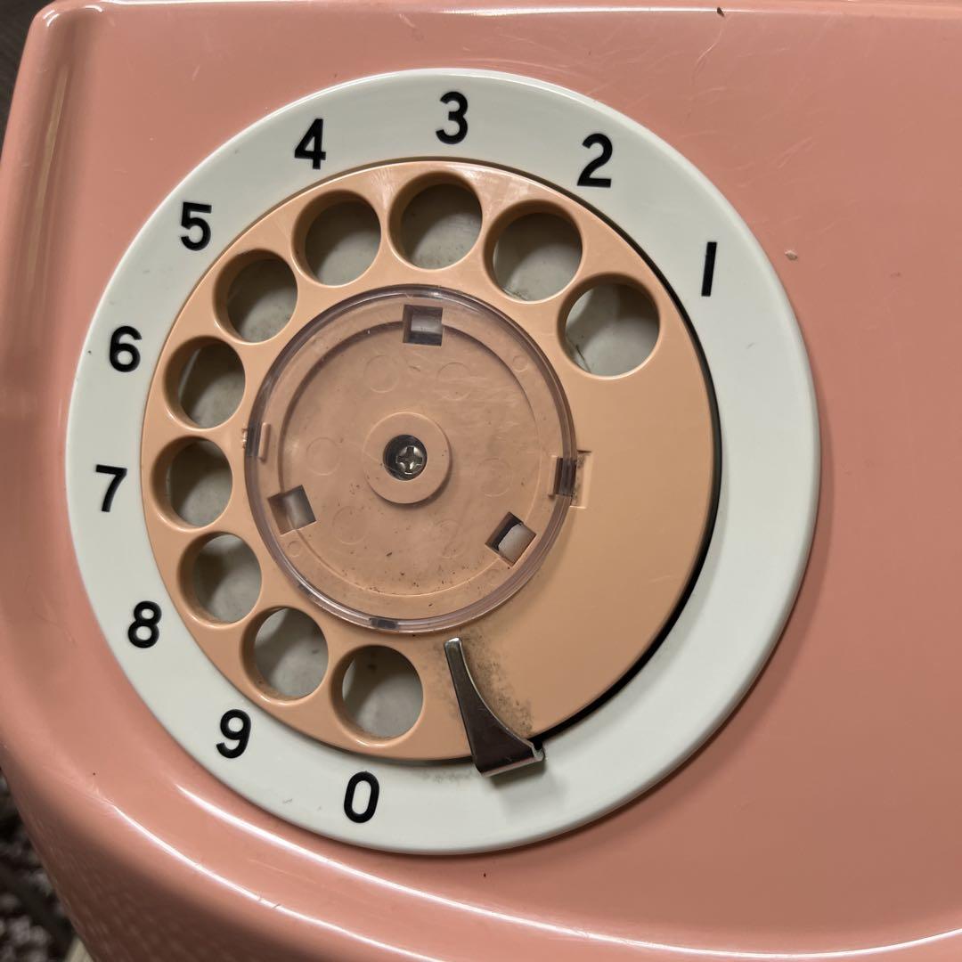 【アンティーク】CROSLEY ピンク ダイヤル式公衆電話 ◯ 昭和 レトロ ピンク ダイヤル式 公衆電話 NTT 骨董