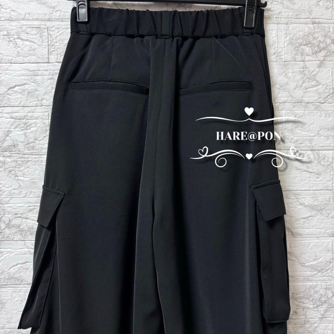 【美品】HARE 2WAYギャザーカーゴパンツ　ブラック　トロミ