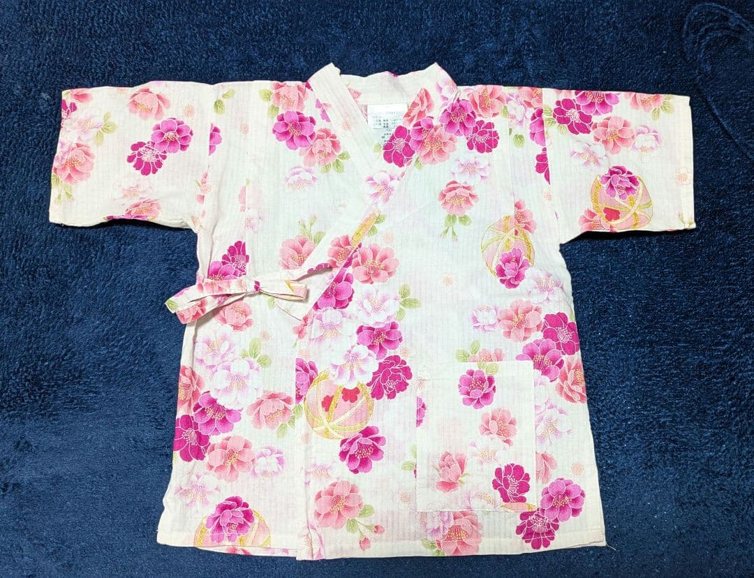 子供用 甚平 花柄 100センチ