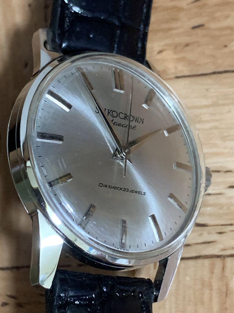 SEIKO crown Special23石 DIASHOCK スペシャル手巻き