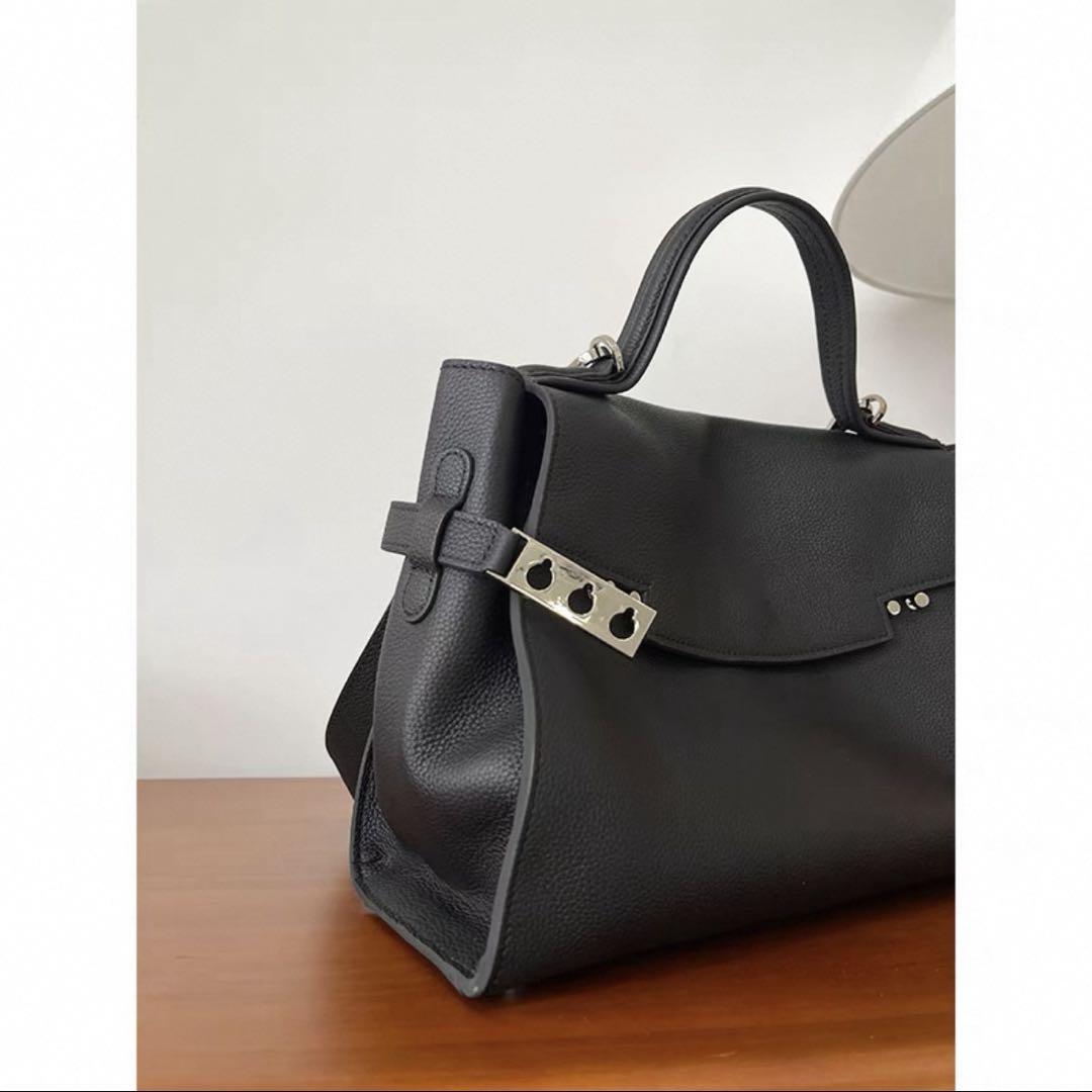 ハンドバッグ　通勤バッグ　レザー　ショルダーバッグ