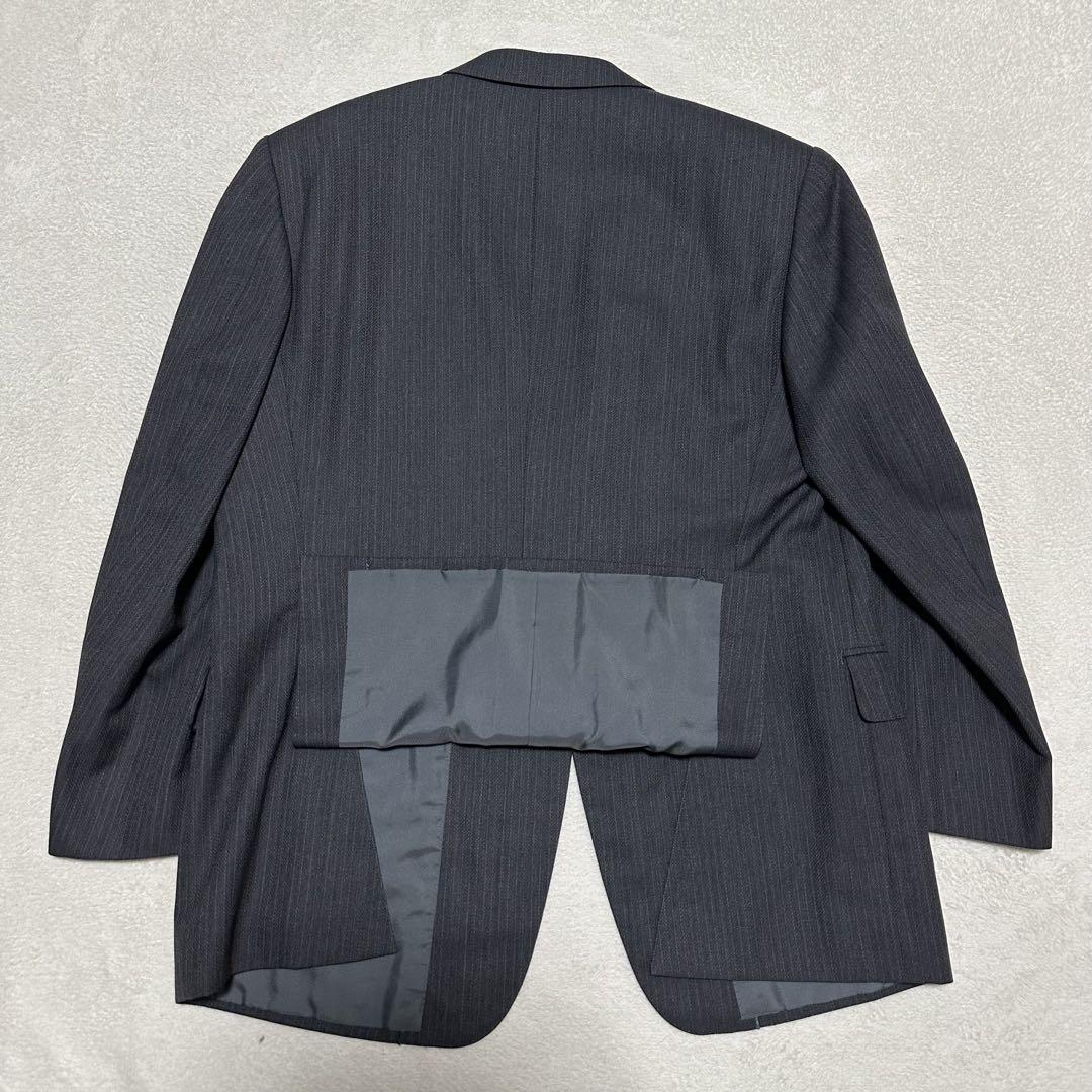 美品 ダンヒル 英国製 3ピース ストライプ スーツ グレー L〜XL