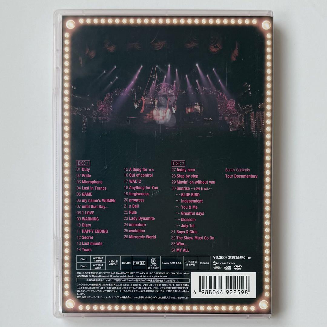 浜崎あゆみ ライブ DVD TOUR 2015 Cirque de Minuit - メルカリ
