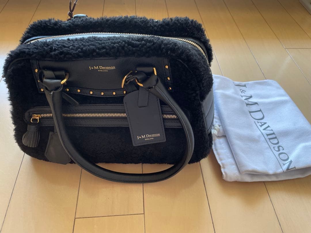 美品 J&M DAVIDSON ムートンスタッズチャールストンjoy バッグ