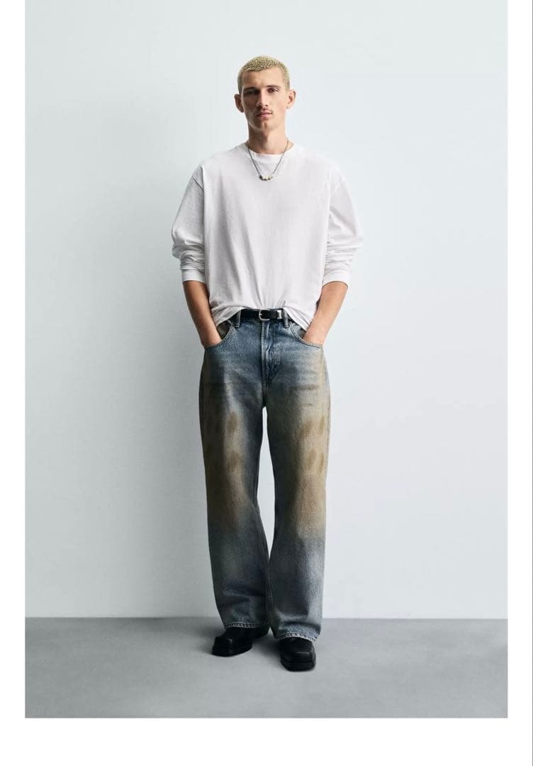 ZARA バギーフィットデニム ジーンズ acne studios風　JP29