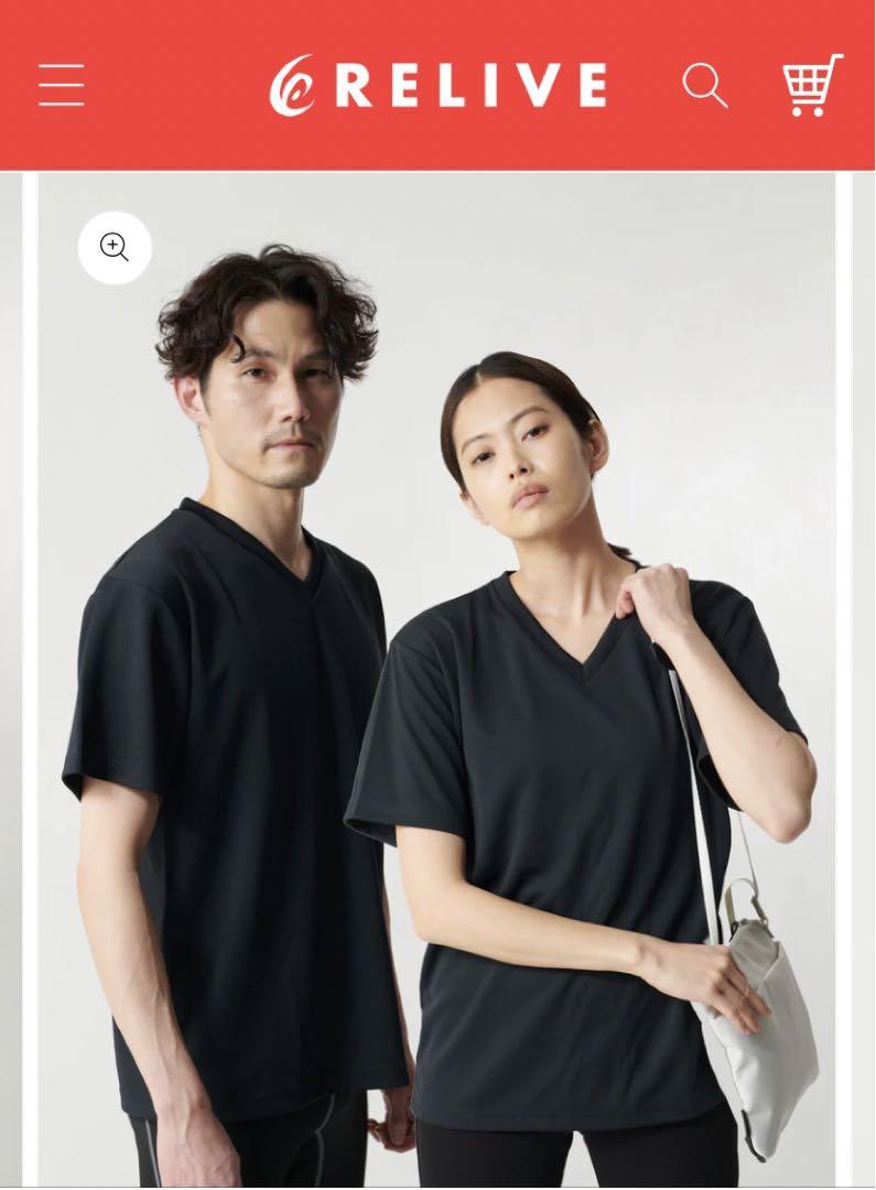 【正規品】リライブシャツ　美品　男女兼用　VネックTシャツ　SSサイズ