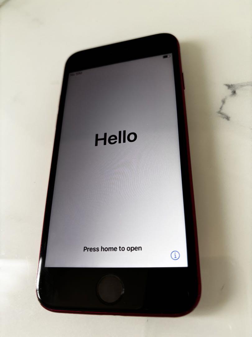 iPhone 8 レッド64GB SIMフリー 画面割れ/欠けあり