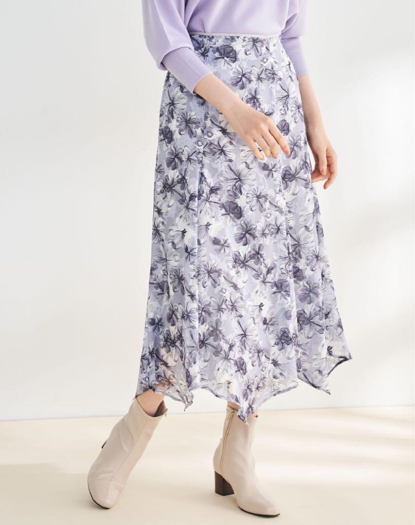 Stola. フラワープリント　スカート　フレアー 　新品　泉里香　美人百花
