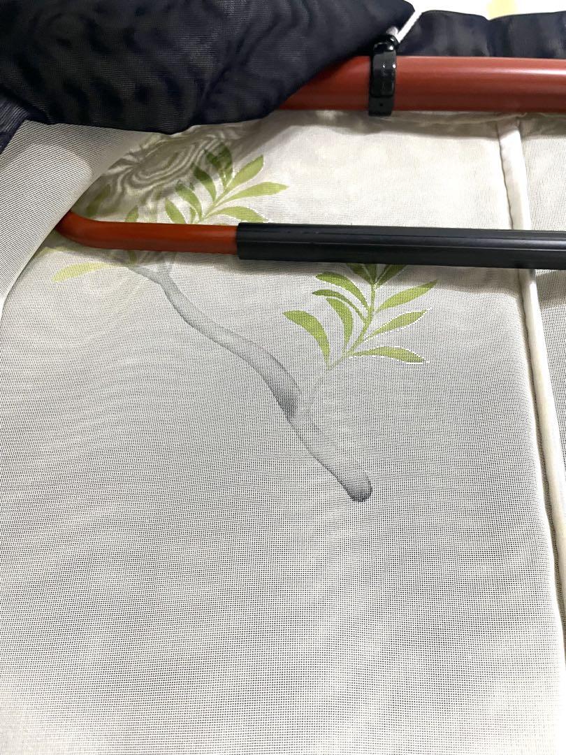 紗袷 正絹 付下げ 夏着物 木々 銀彩 黒 美品