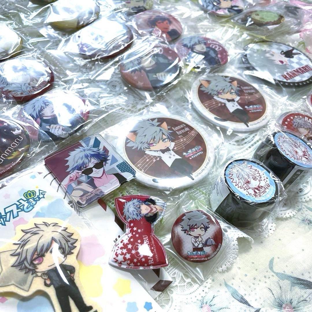 うたプリ 黒崎蘭丸 痛バ 初期クリアコートバッグ 缶バッジグッズ