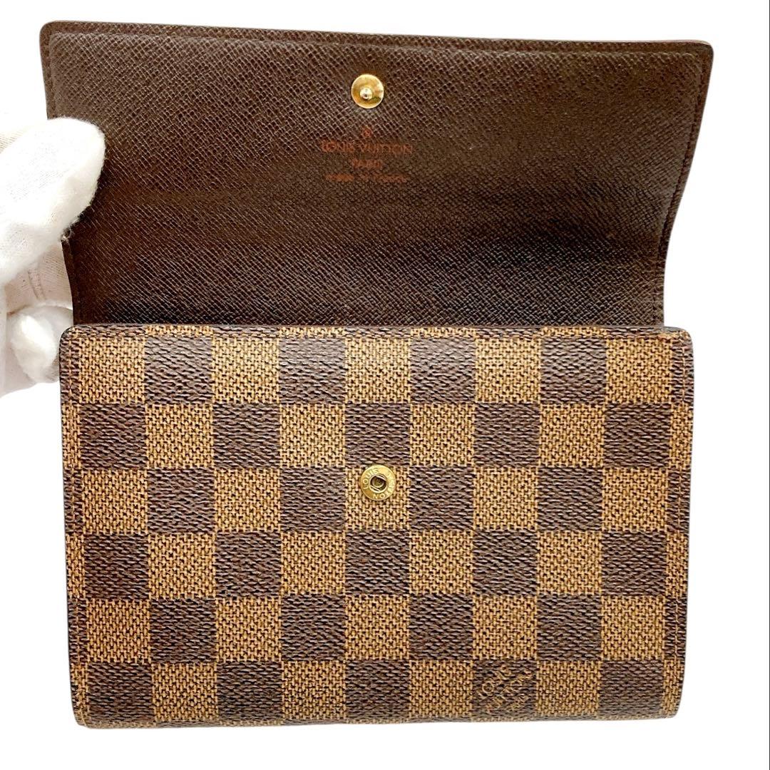 LOUIS VUITTON✨ポルトトレゾールエテュイパピエ　ダミエ　三つ折り財布
