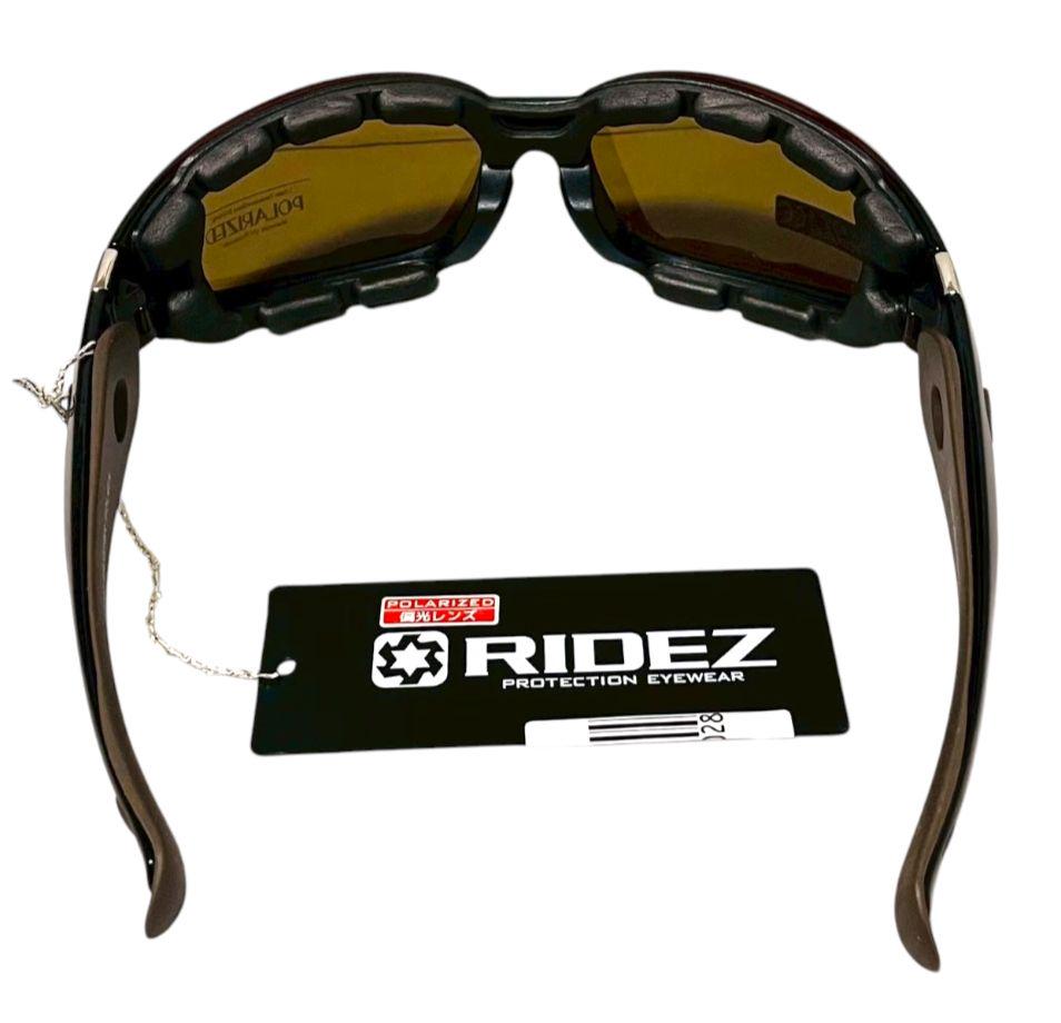新品】RIDEZ 偏光防風サングラス UVカット クリアブラウン
