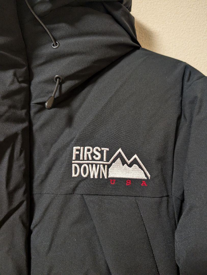 FIRST DOWN ブラック ダウンジャケット Sサイズ FIRST DOWN ブラック ダウンジャケット S