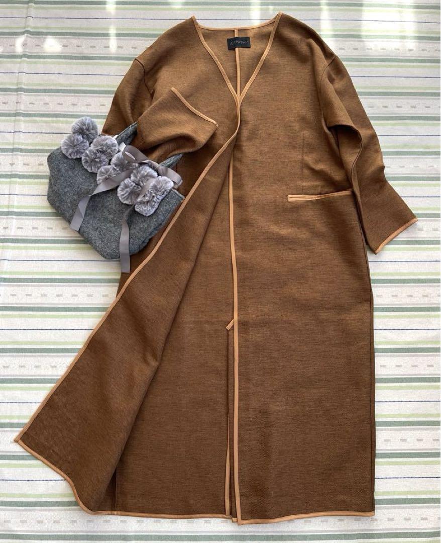 SALE✩.*˚KBF+ 前開き Vネック ロングコート