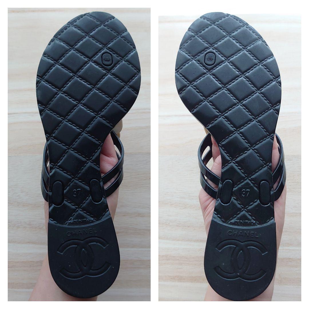 CHANELシャネル　カメリアビーチサンダル　トングサンダル37 CHANELシャネル カメリアビーチサンダル トングサンダル37